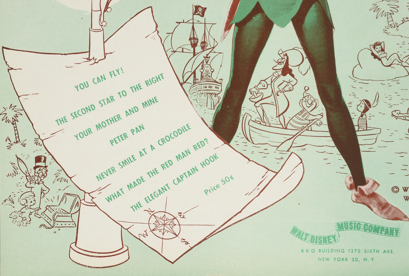 Disney Sheet Music Including "Peter Pan"