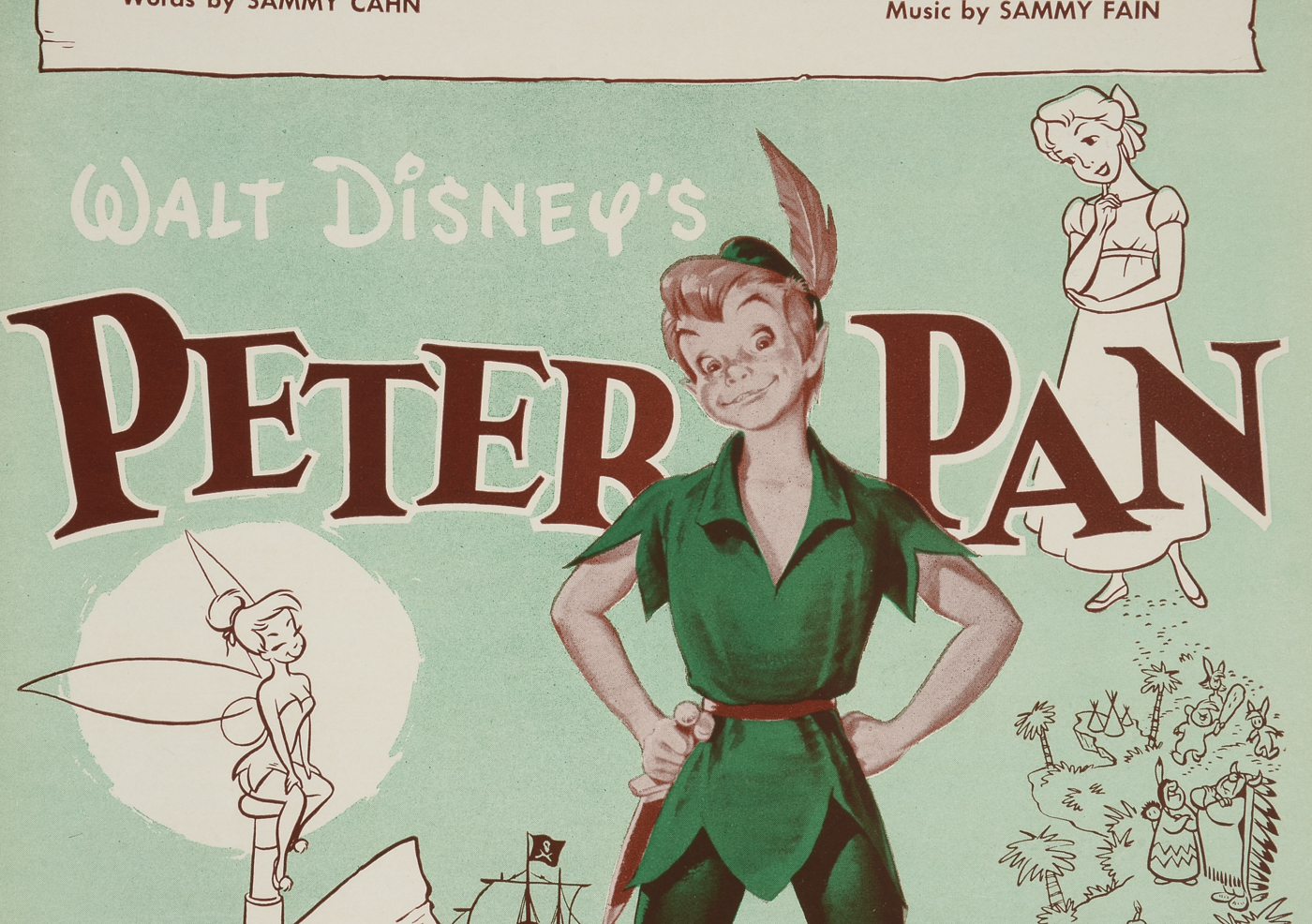 Disney Sheet Music Including "Peter Pan"