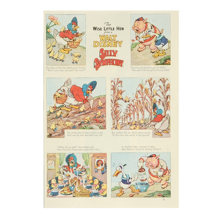 1934 "Good Housekeeping" Cartoon Featuring First Appearance of Donald Duck