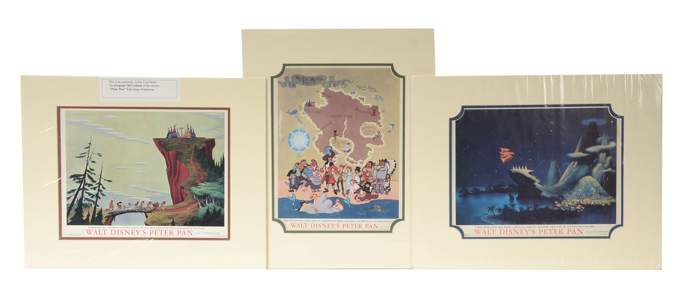 1953 Walt Disney's "Peter Pan" Original Lobby Cards