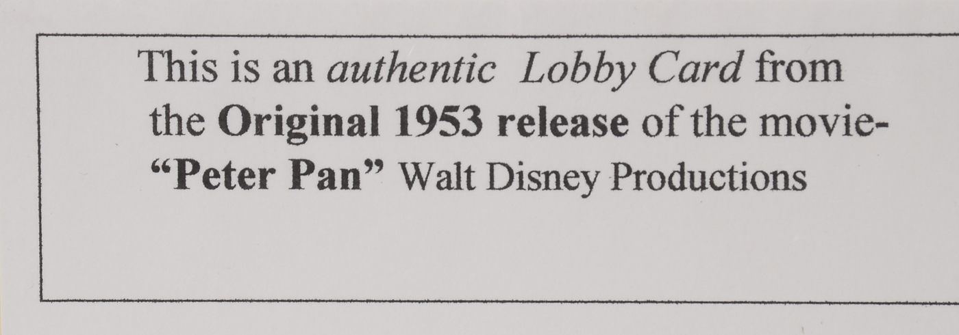 1953 Walt Disney's "Peter Pan" Original Lobby Cards