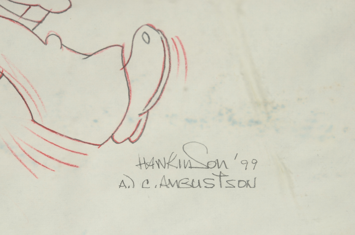 Clifford Augustson Drawing with Terrytoon Staff Picture