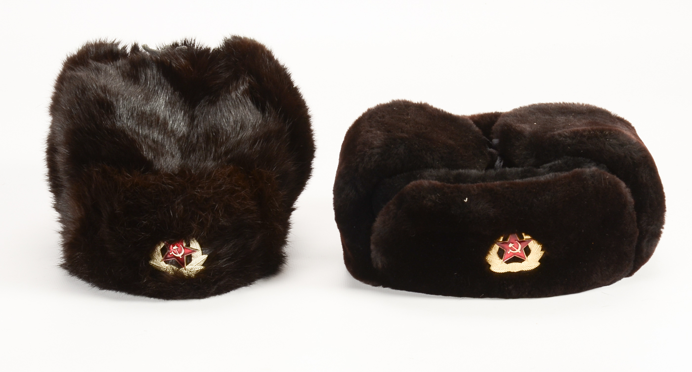 Group of Six Soviet Era Military Hats