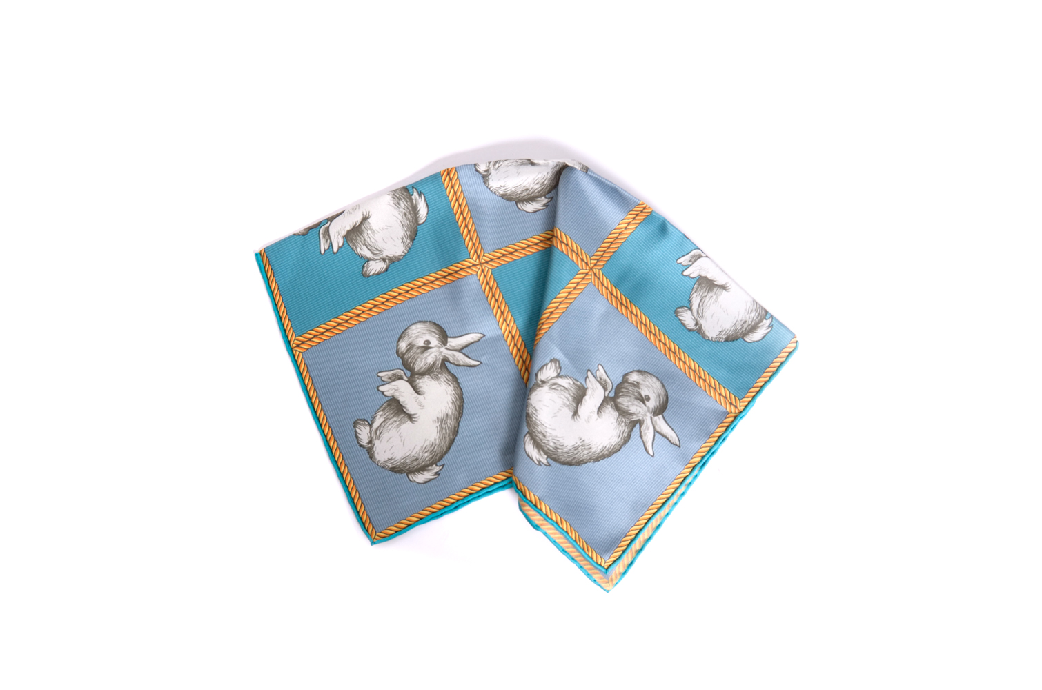 Hermès Rabbit Duck Illusion Silk Scarf