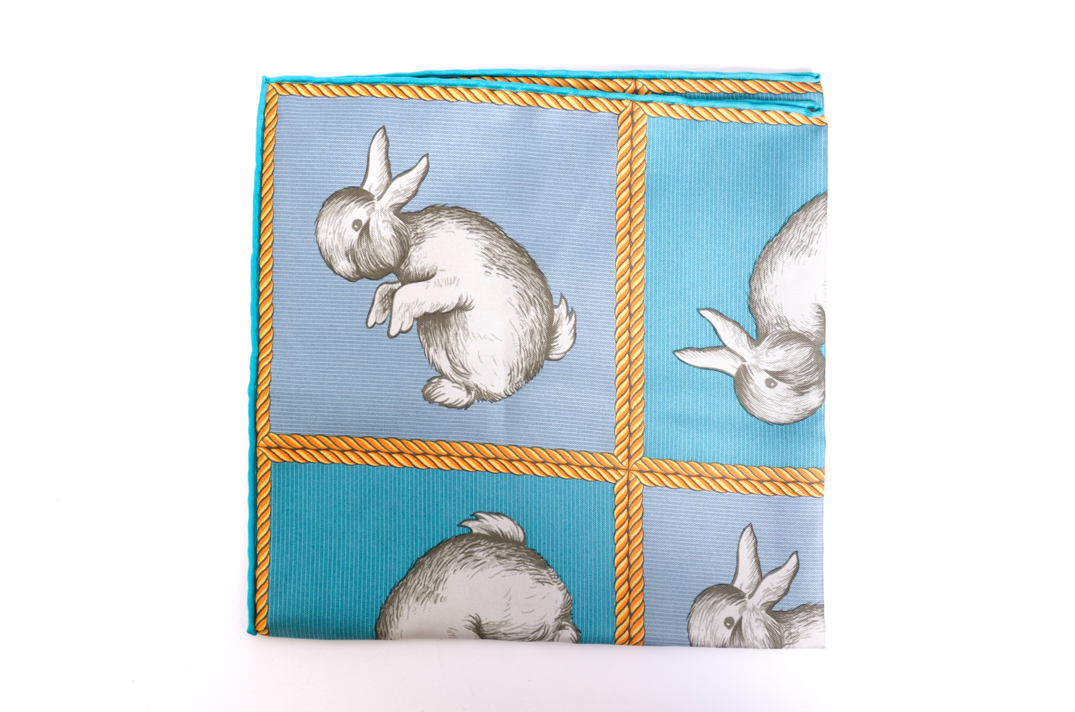 Hermès Rabbit Duck Illusion Silk Scarf