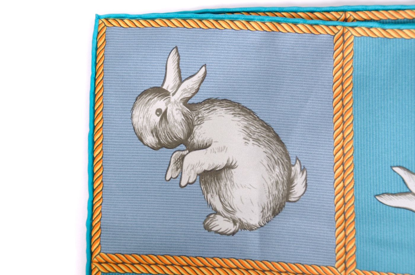 Hermès Rabbit Duck Illusion Silk Scarf | EBTH