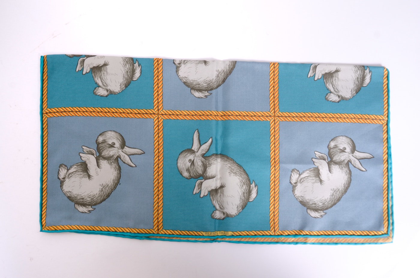 Hermès Rabbit Duck Illusion Silk Scarf | EBTH