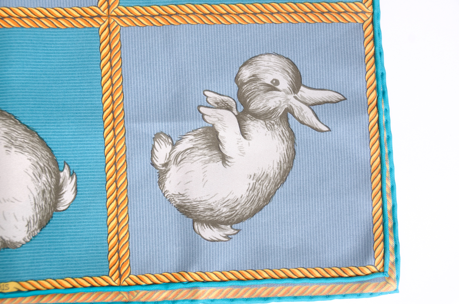 Hermès Rabbit Duck Illusion Silk Scarf