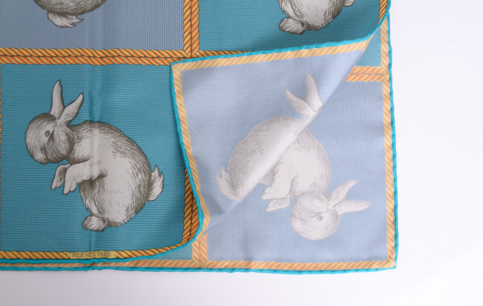 Hermès Rabbit Duck Illusion Silk Scarf