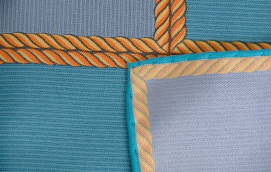 Hermès Rabbit Duck Illusion Silk Scarf | EBTH