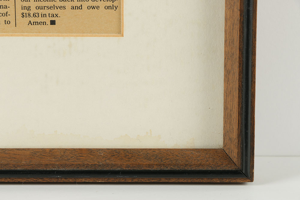 Russell Baker Newspaper Article on Paper "A Taxpayer's Prayer"