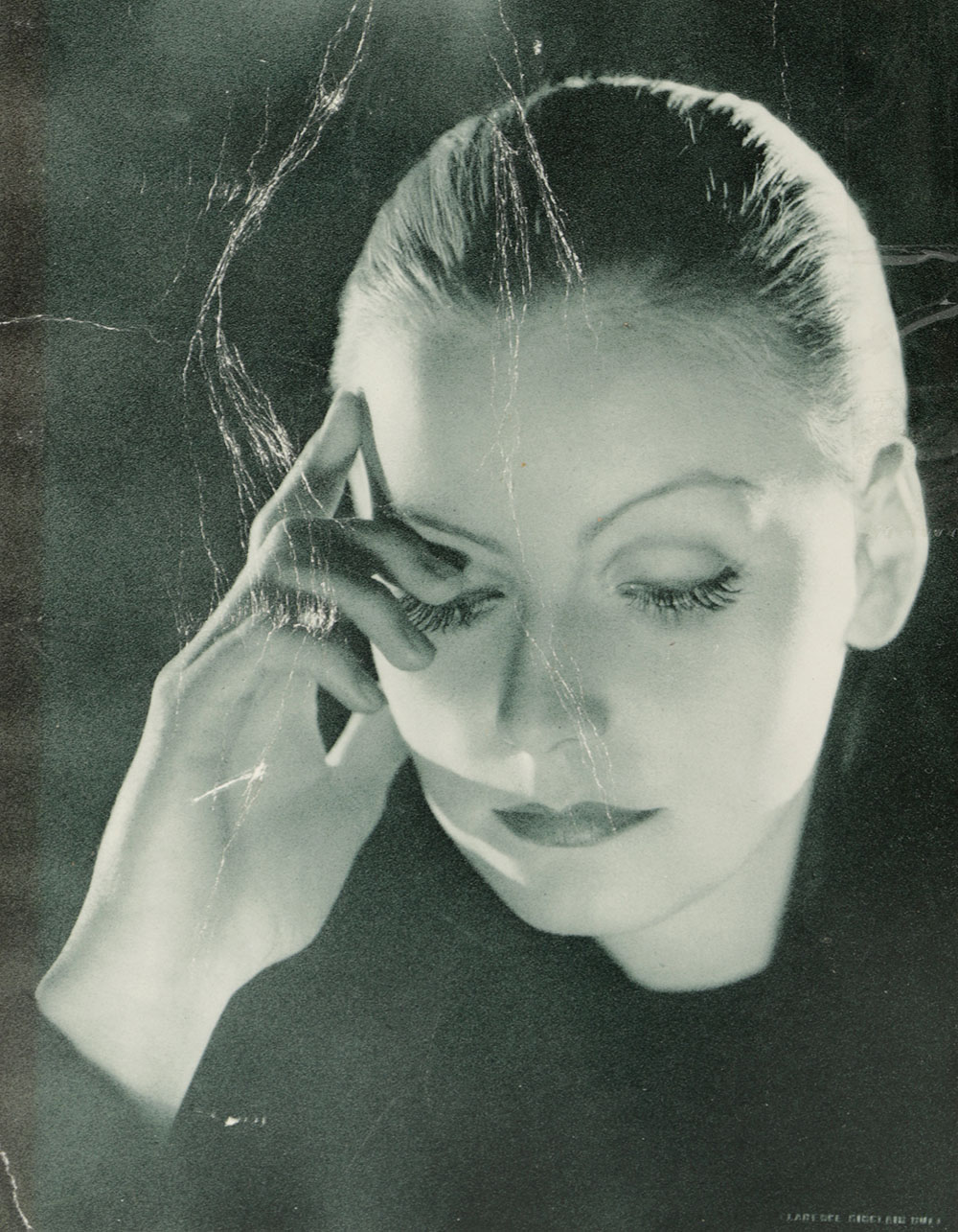 After Clarence Sinclair Bull Black and White Photograph of Greta Garbo