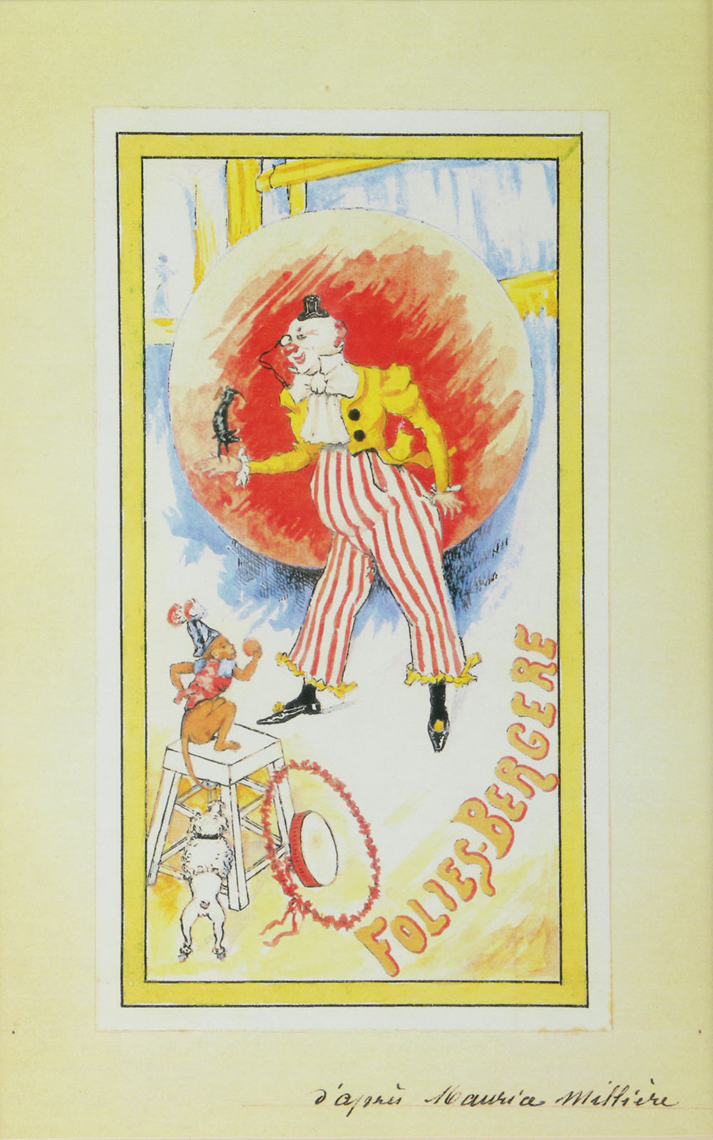 After Maurice Millière Offset Lithograph of Folies-Bergère Poster