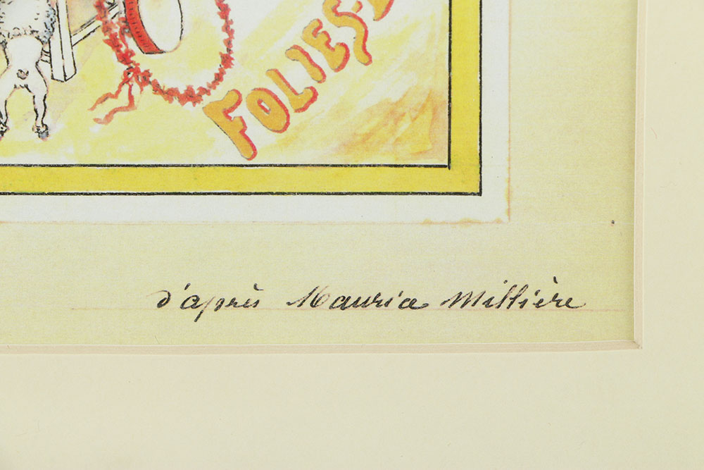 After Maurice Millière Offset Lithograph of Folies-Bergère Poster