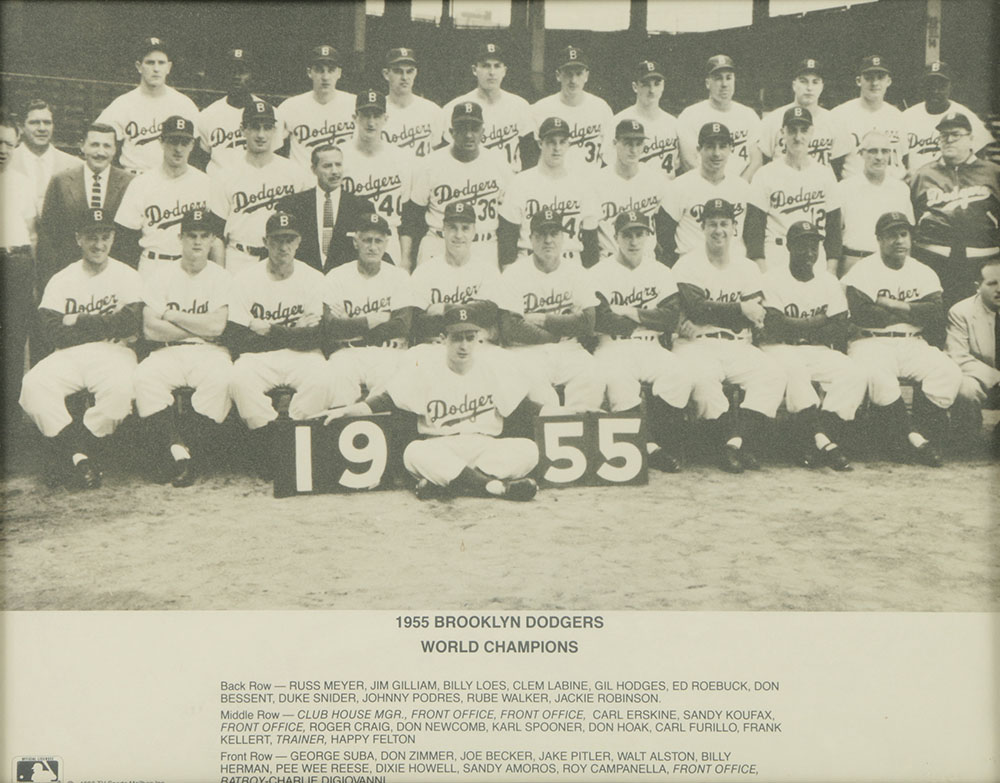 Reproduction Photograph of the 1955 Brooklyn Dodgers