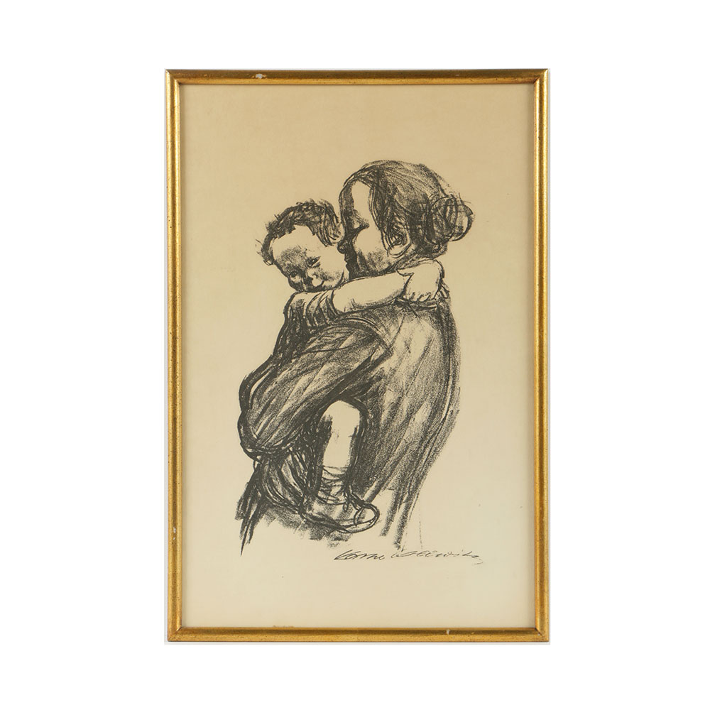 Offset Lithograph After Käthe Kollwitz's Original Drawing "Mother & Child"