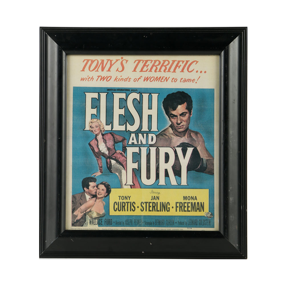 Offset Lithograph After Original Movie Poster "Flesh and Fury"