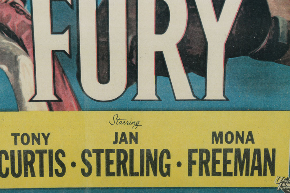 Offset Lithograph After Original Movie Poster "Flesh and Fury"