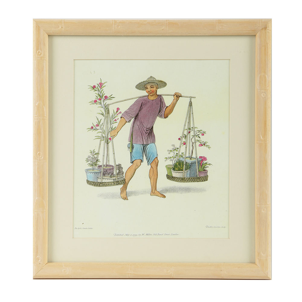 Reproduction Giclee on Paper of a Porter with Fruit Trees