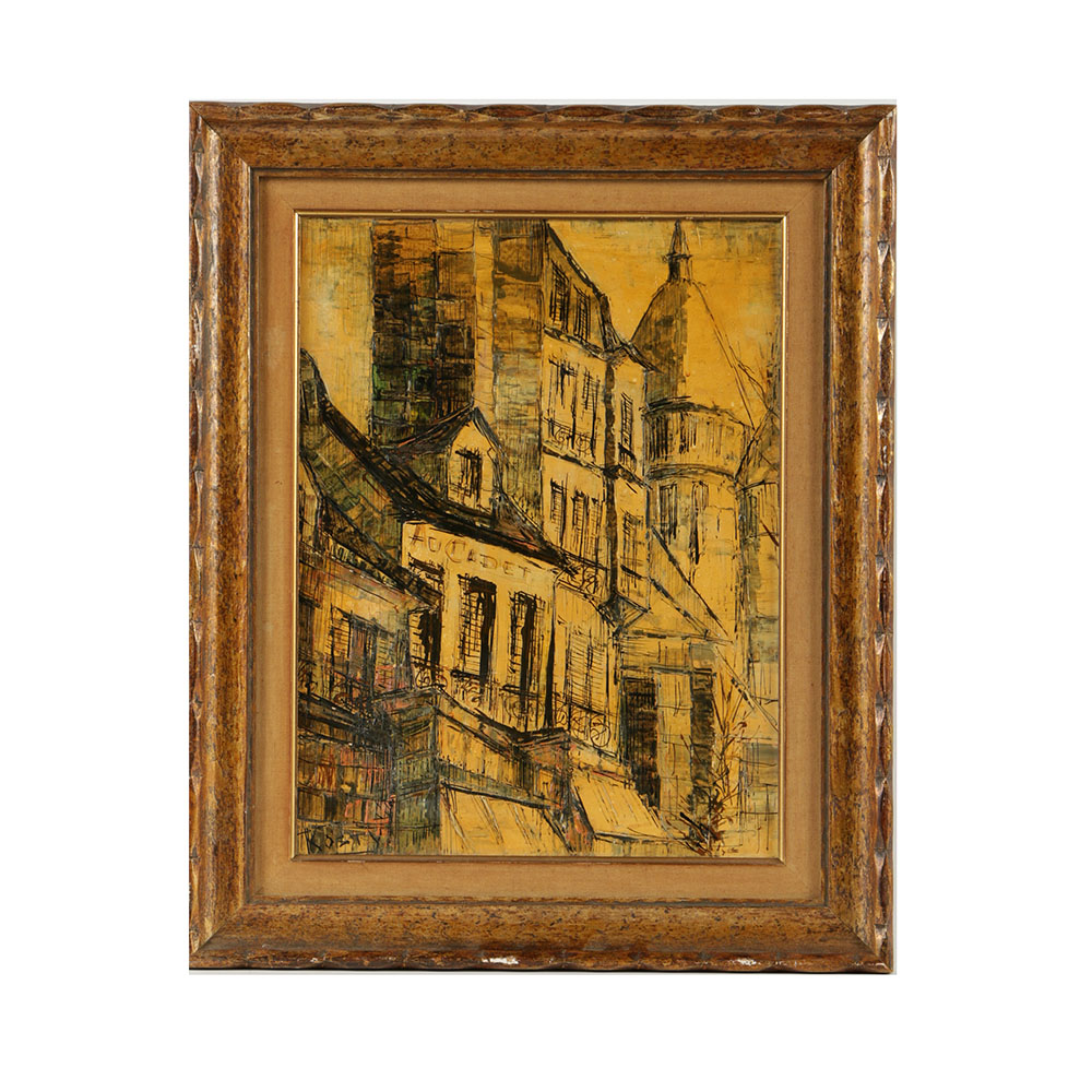 T. Kosty Oil Painting on Board "Au Cadet"