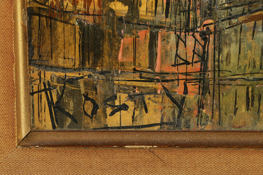 T. Kosty Oil Painting on Board "Au Cadet"