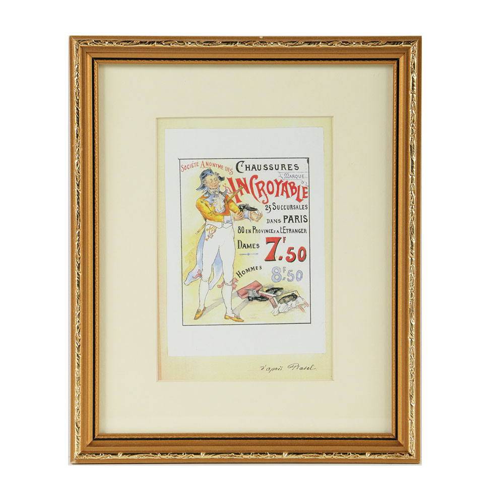 After Rasel Offset Lithograph of Chaussures Incroyable Poster