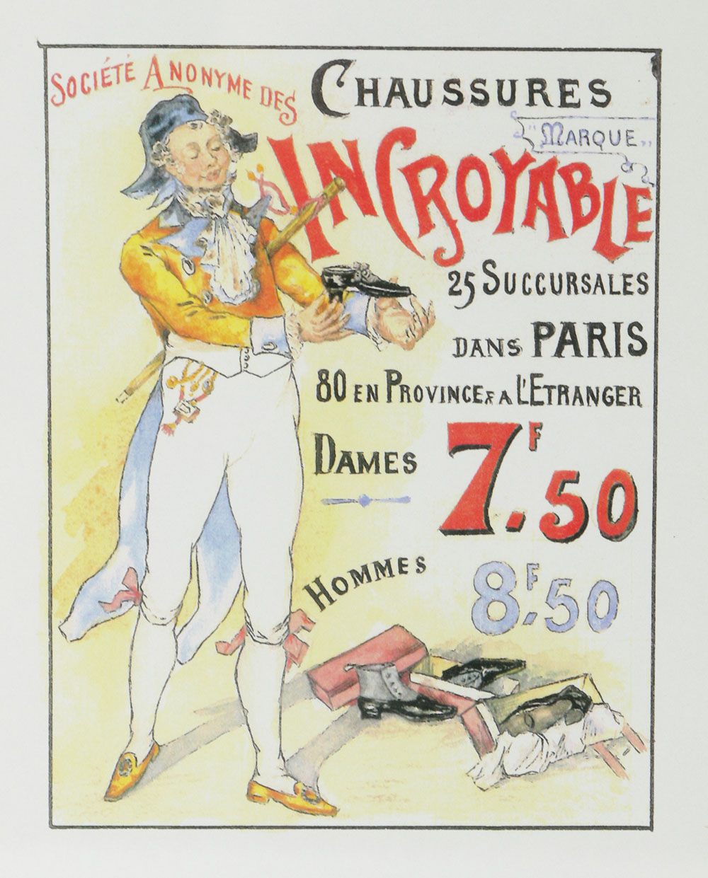 After Rasel Offset Lithograph of Chaussures Incroyable Poster