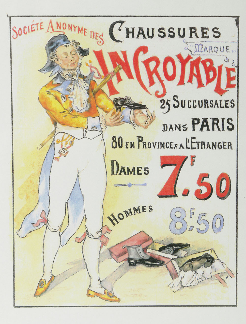 After Rasel Offset Lithograph of Chaussures Incroyable Poster
