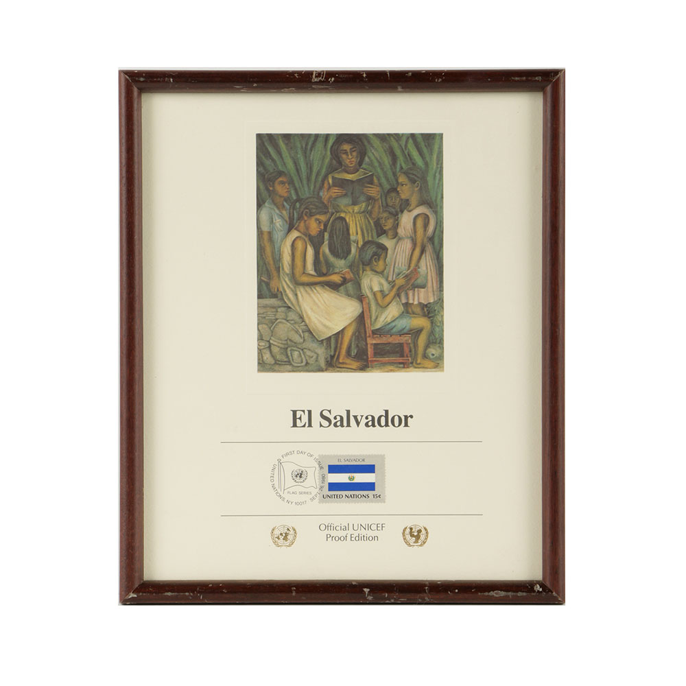 UNICEF Commemorative Cancellation Page of the El Salvador Stamp