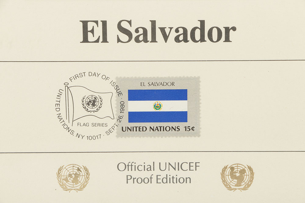 UNICEF Commemorative Cancellation Page of the El Salvador Stamp