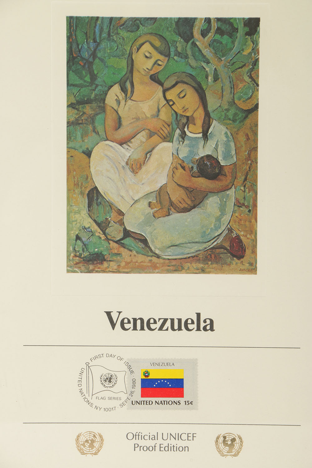 Braulio Salazar Commemorative Cancellation Page "Maternal Rhythms"