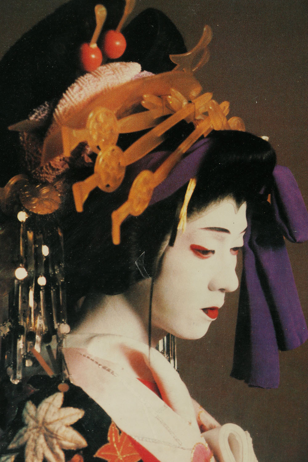 Autographed Offset Lithograph Print of Yugiri-dayu, in "Kuruwa Bunsho"