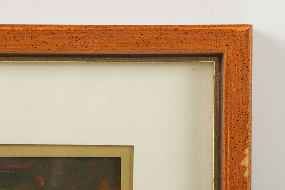 Steve Cryan Gauche Painting on Paper "The Last Trolley"