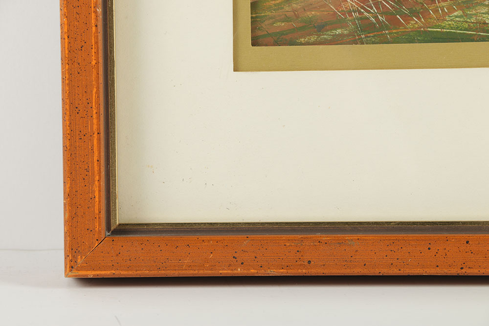 Steve Cryan Gauche Painting on Paper "The Last Trolley"