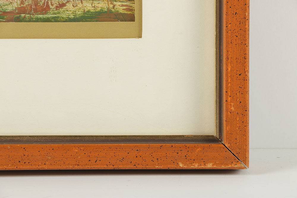 Steve Cryan Gauche Painting on Paper "The Last Trolley"