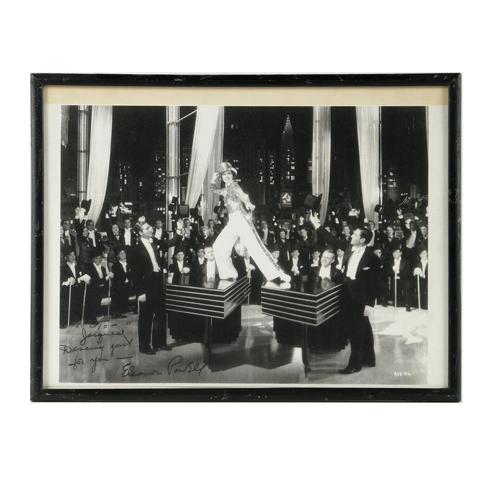 Inscribed Black and White Photograph of an Eleanor Powell