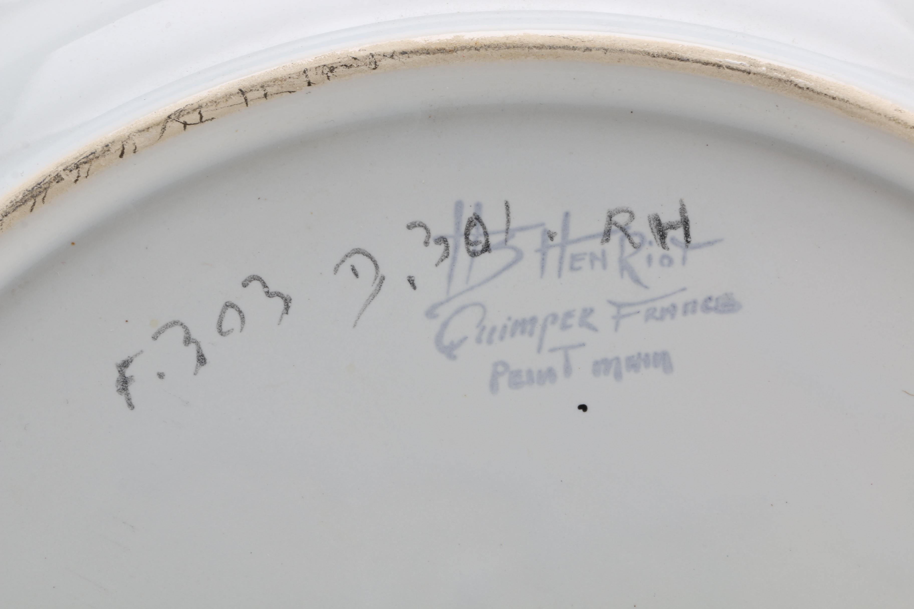 Henriot Quimper Tableware