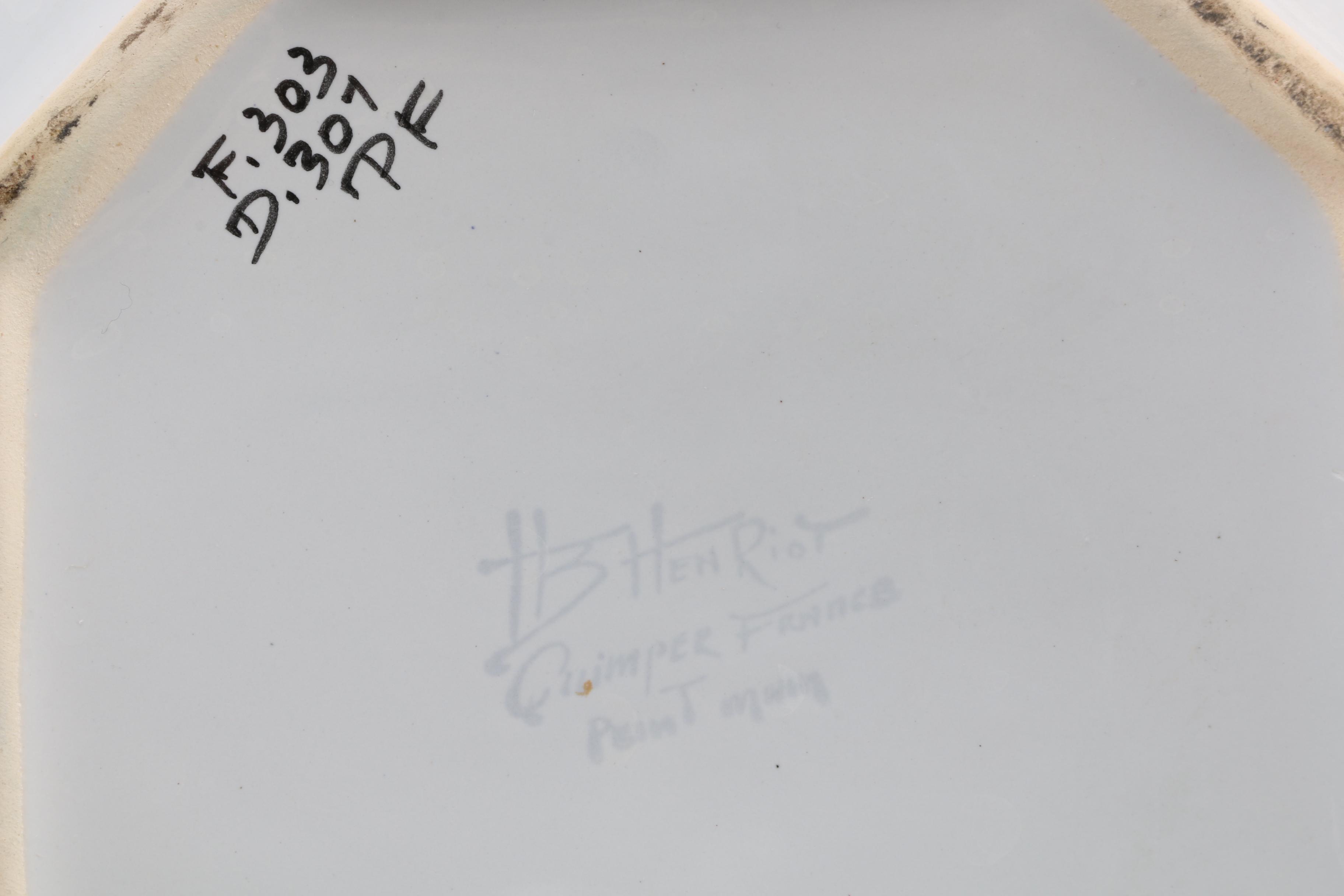 Henriot Quimper Tableware