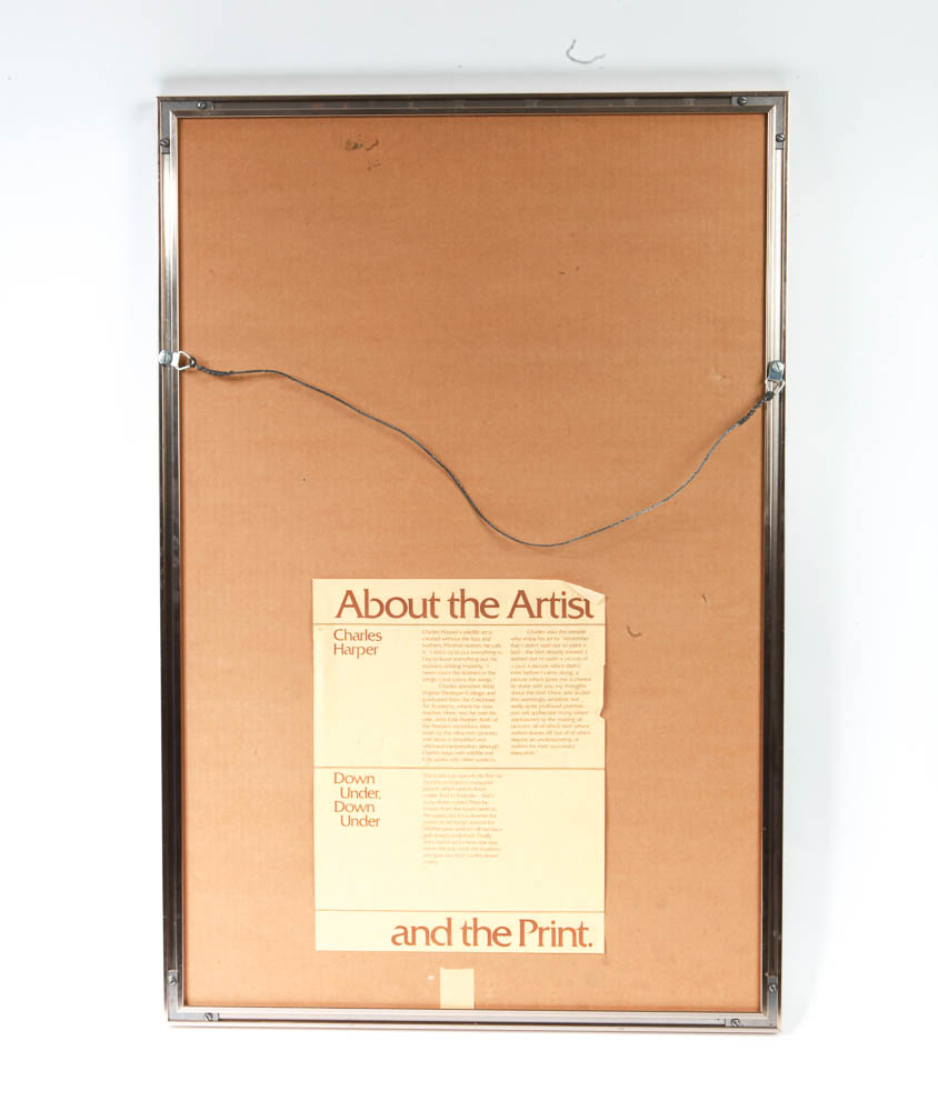 Charley Harper Limited Edition Serigraph "Down Under Down Under"