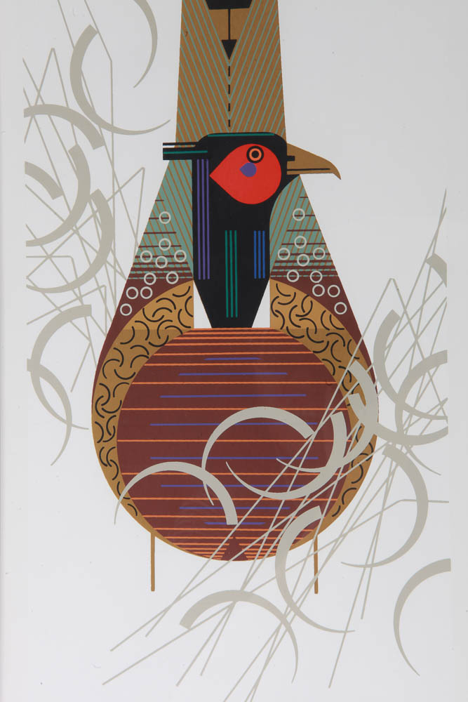 Charley Harper Limited Edition Serigraph "Phancy Pheathers"