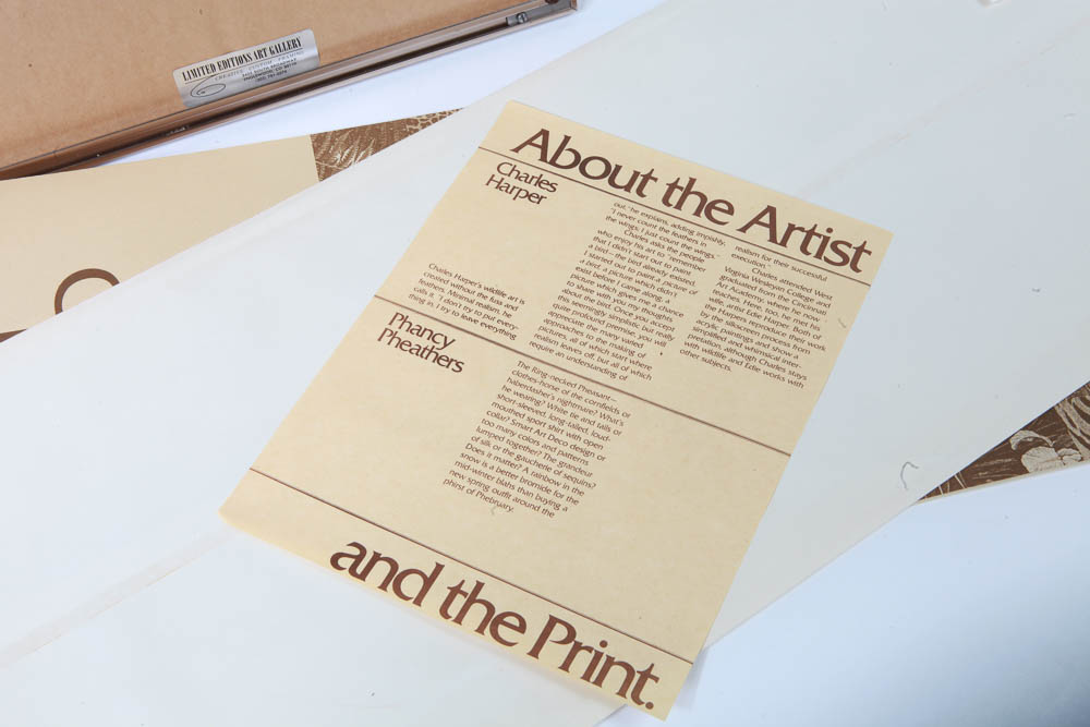 Charley Harper Limited Edition Serigraph "Phancy Pheathers"