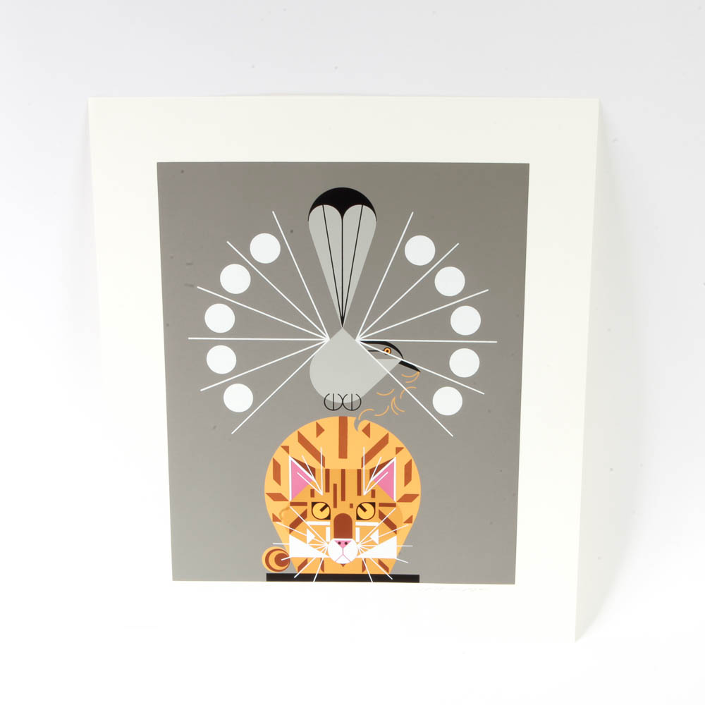 Charley Harper Limited Edition Serigraph "Catnip"
