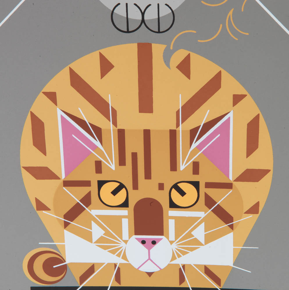 Charley Harper Limited Edition Serigraph "Catnip"