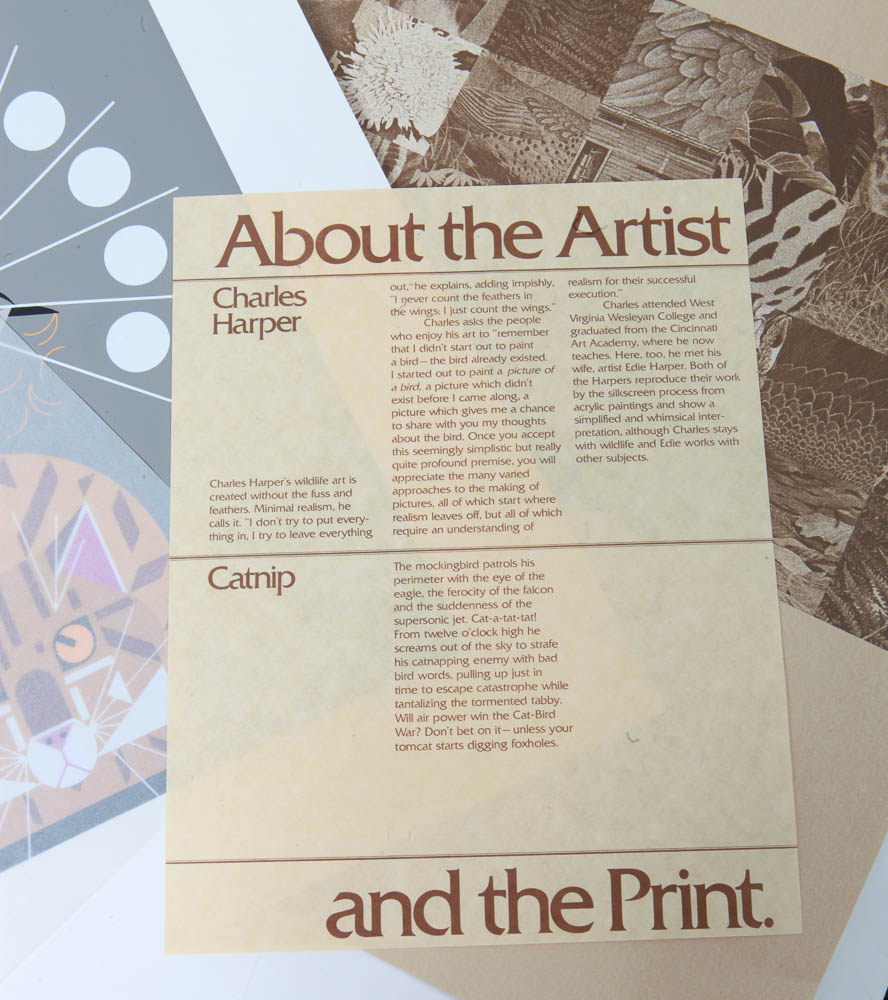 Charley Harper Limited Edition Serigraph "Catnip"