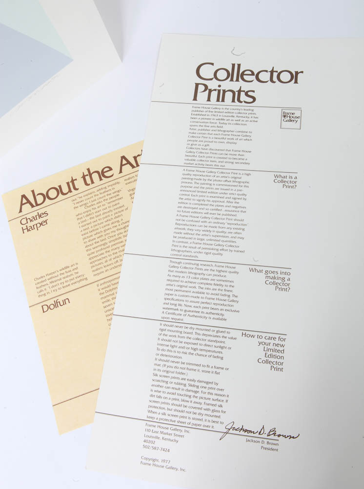 Charley Harper Limited Edition Serigraph "Dolfun"