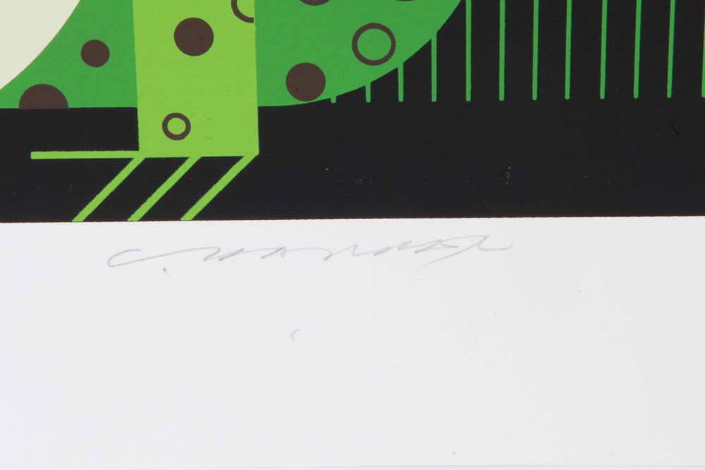 Charley Harper Limited Edition Serigraph "Frog Eat Frog"