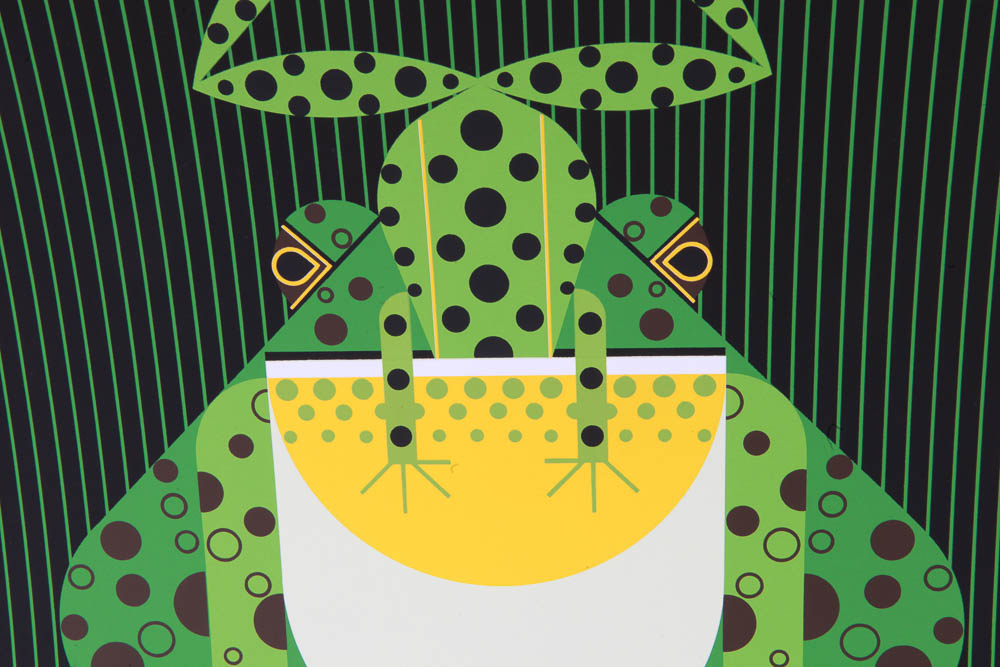 Charley Harper Limited Edition Serigraph "Frog Eat Frog"