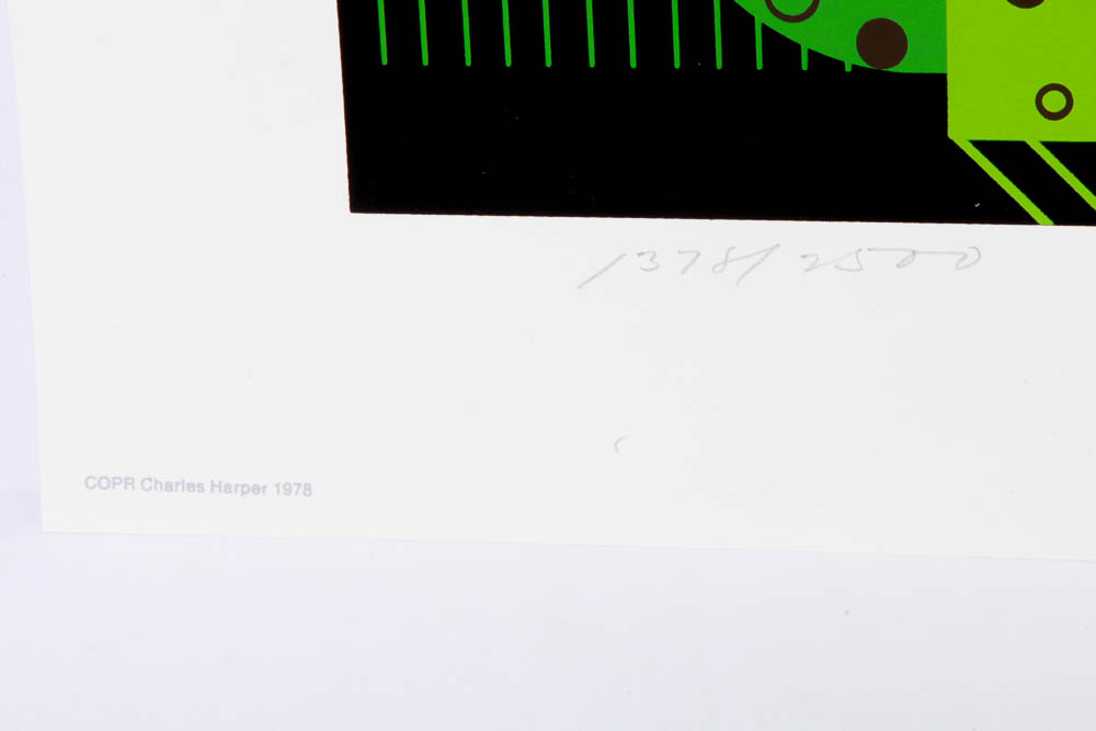 Charley Harper Limited Edition Serigraph "Frog Eat Frog"