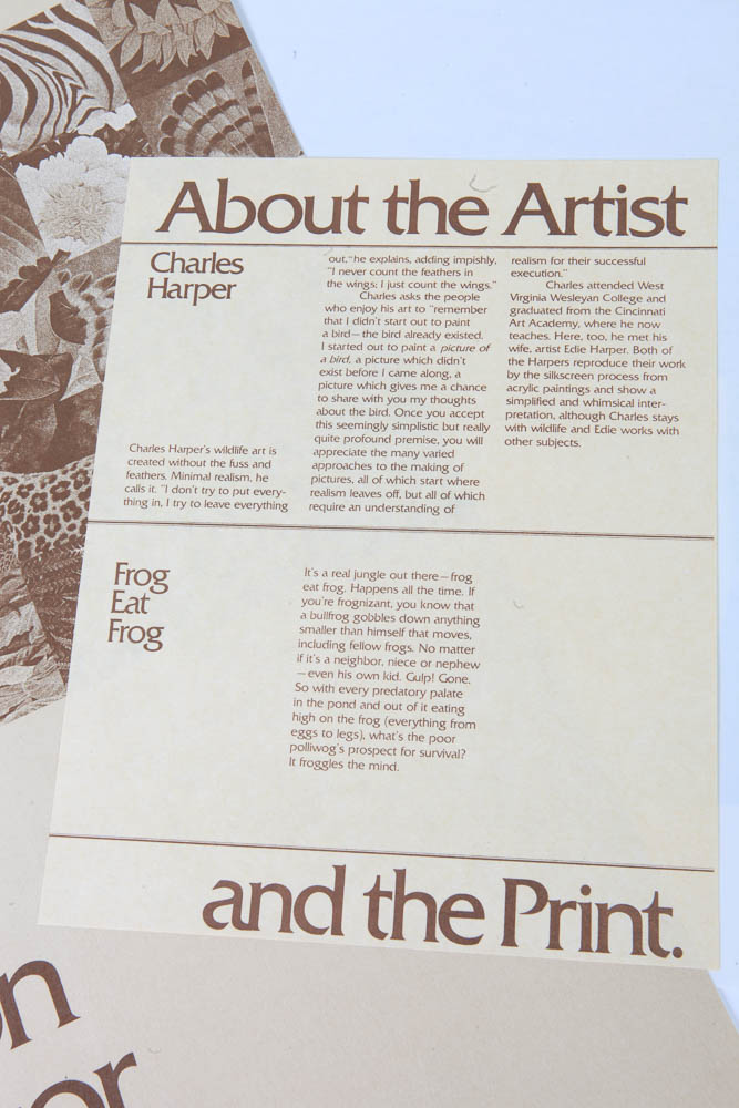 Charley Harper Limited Edition Serigraph "Frog Eat Frog"