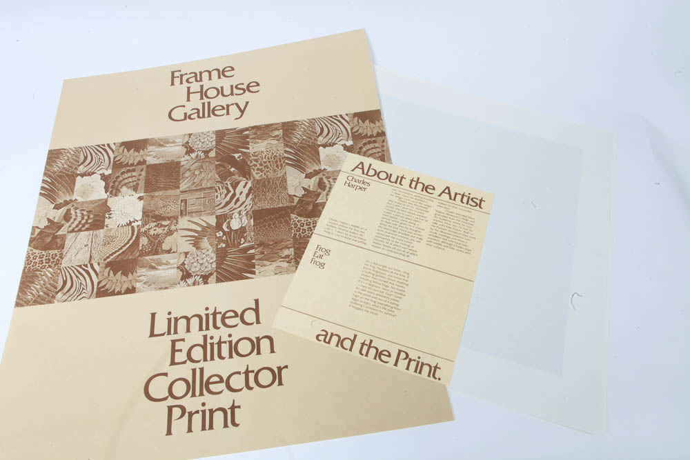 Charley Harper Limited Edition Serigraph "Frog Eat Frog"